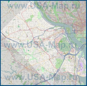 Подробная карта города Арлингтон