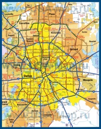 Автомобильная карта дорог Далласа
