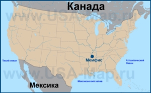Мемфис на карте США