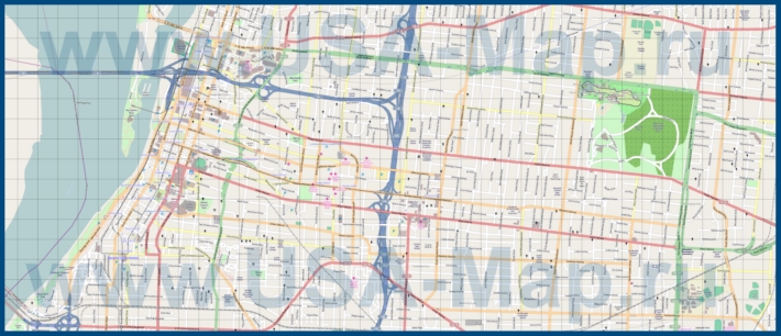 Подробная карта города Мемфис