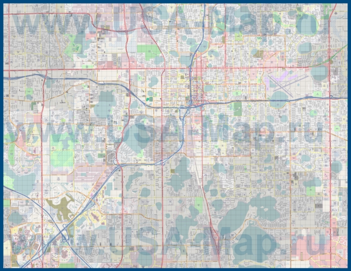 Подробная карта города Орландо