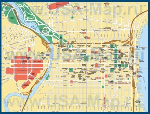 Подробная карта города Филадельфия