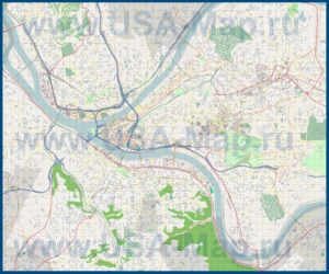 Подробная карта города Питсбург