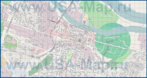 Подробная карта города Саванна