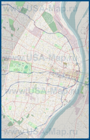 Подробная карта города Сент-Луис