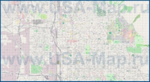 Подробная карта города Солт-Лейк-Сити