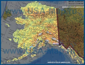 Карта Аляски на русском языке