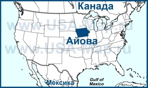 Айова на карте США
