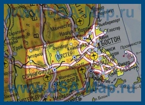 Карта Массачусетса на русском языке