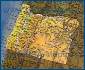 Карта Орегона на русском языке