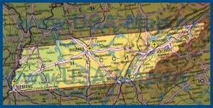 Карта Теннесси на русском языке